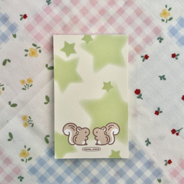 Hwang Daram Star Squirrel Memo Pad
