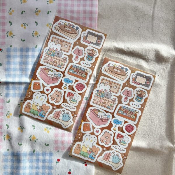 Ozzi Day Vintage Stationery Shop Sticker Sheet