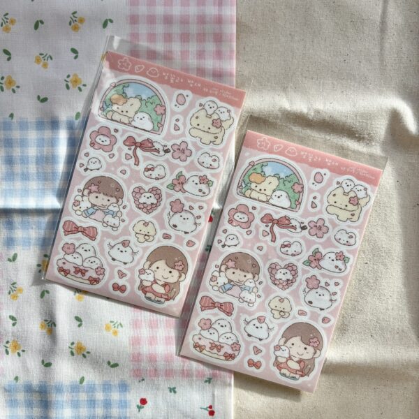 Ozzi Day Cherry Blossoms and Baby Birds Sticker Sheet