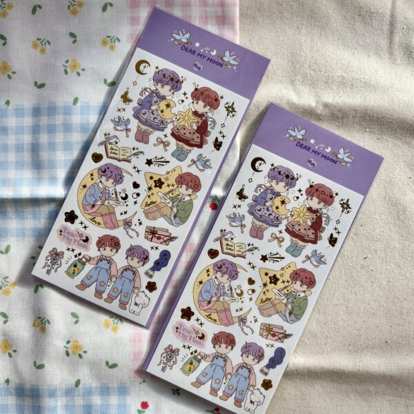 Hej Jeje Dear My Moon Gold Leaf Sticker Sheet